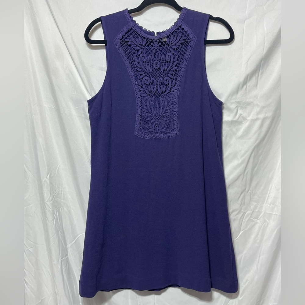 Free People Purple Sleeveless Dress with Lace Detail